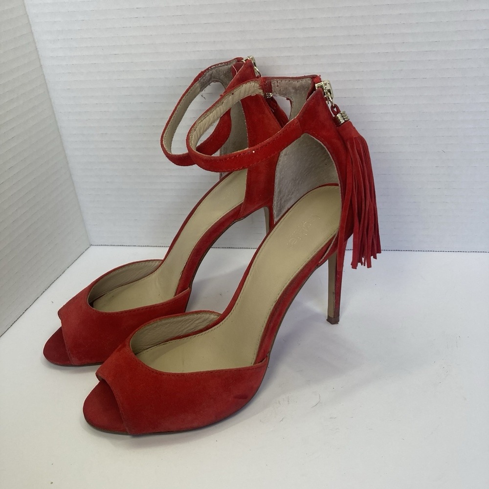 Botkier Anna Peep Toe Heels w- Tassel Size‎ 7 Party Club Going Out Ankle Strap